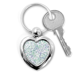 Splatter Abstract Bright Print Key Chain (heart)