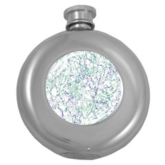 Splatter Abstract Bright Print Round Hip Flask (5 Oz) by dflcprintsclothing