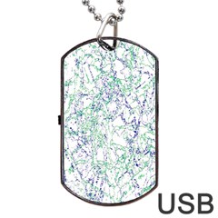 Splatter Abstract Bright Print Dog Tag Usb Flash (two Sides)