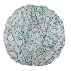 Splatter Abstract Bright Print Large 18  Premium Flano Round Cushions