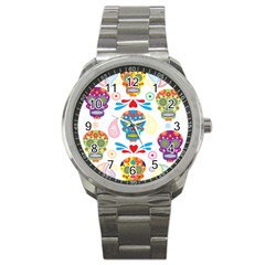 Boho Skull Vibe Sport Metal Watch by designsbymallika