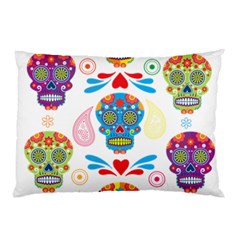 Boho Skull Vibe Pillow Case by designsbymallika