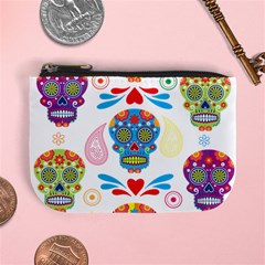 Boho Skull Vibe Mini Coin Purse by designsbymallika