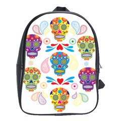 Boho Skull Vibe School Bag (large) by designsbymallika