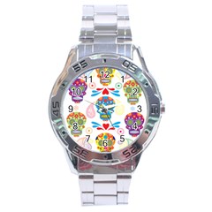 Boho Skull Vibe Stainless Steel Analogue Watch by designsbymallika