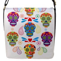 Boho Skull Vibe Flap Closure Messenger Bag (s) by designsbymallika