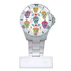 Boho Skull Vibe Plastic Nurses Watch by designsbymallika