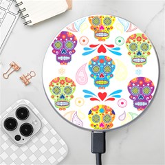 Boho Skull Vibe Wireless Charger by designsbymallika