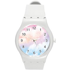 Morning Sky Love Round Plastic Sport Watch (M)