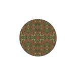 Modern Tropical Motif Print Golf Ball Marker Front