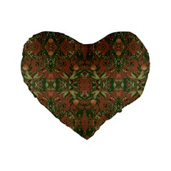 Modern Tropical Motif Print Standard 16  Premium Heart Shape Cushions by dflcprintsclothing