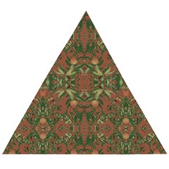 Modern Tropical Motif Print Wooden Puzzle Triangle by dflcprintsclothing