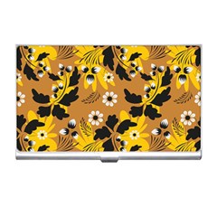 Folk Flowers Art Pattern  Business Card Holder by Eskimos