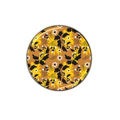 Folk Flowers Art Pattern  Hat Clip Ball Marker (4 Pack) by Eskimos