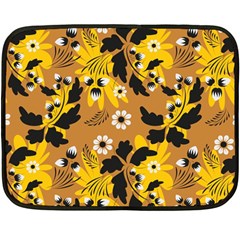 Folk Flowers Art Pattern  Fleece Blanket (mini) by Eskimos