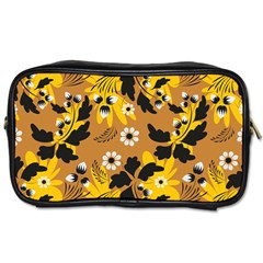 Folk Flowers Art Pattern  Toiletries Bag (one Side) by Eskimos