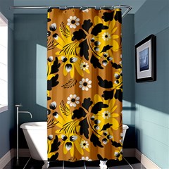 Folk Flowers Art Pattern  Shower Curtain 36  X 72  (stall)  by Eskimos