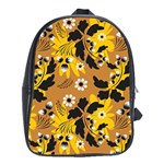 Folk flowers art pattern  School Bag (XL) Front