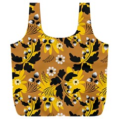 Folk Flowers Art Pattern  Full Print Recycle Bag (xxl) by Eskimos