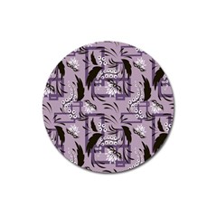 Folk Flowers Art Pattern Floral  Magnet 3  (round) by Eskimos