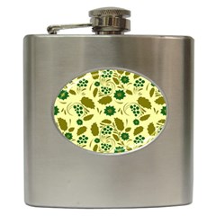 Folk Flowers Art Pattern Floral  Hip Flask (6 Oz) by Eskimos