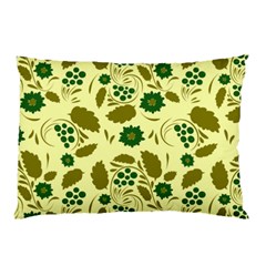 Folk Flowers Art Pattern Floral  Pillow Case by Eskimos