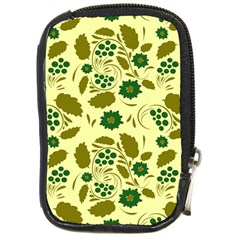 Folk Flowers Art Pattern Floral  Compact Camera Leather Case by Eskimos