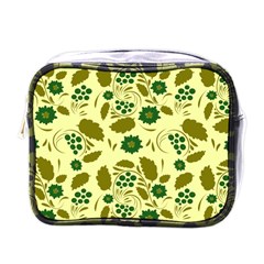 Folk Flowers Art Pattern Floral  Mini Toiletries Bag (one Side) by Eskimos