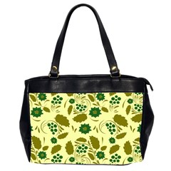 Folk Flowers Art Pattern Floral  Oversize Office Handbag (2 Sides) by Eskimos