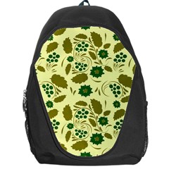 Folk Flowers Art Pattern Floral  Backpack Bag by Eskimos