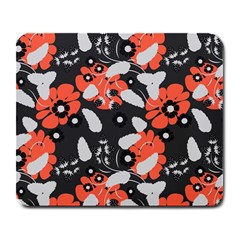 Folk flowers art pattern Floral   Large Mousepads