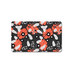 Folk flowers art pattern Floral   Magnet (Name Card)