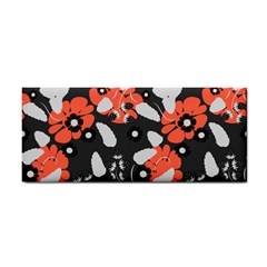 Folk flowers art pattern Floral   Hand Towel