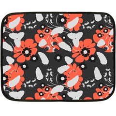 Folk flowers art pattern Floral   Fleece Blanket (Mini)