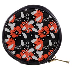 Folk flowers art pattern Floral   Mini Makeup Bag