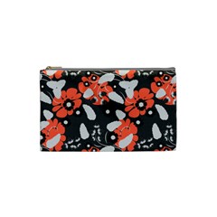 Folk flowers art pattern Floral   Cosmetic Bag (Small)