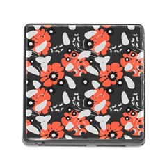 Folk flowers art pattern Floral   Memory Card Reader (Square 5 Slot)