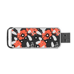 Folk flowers art pattern Floral   Portable USB Flash (Two Sides)