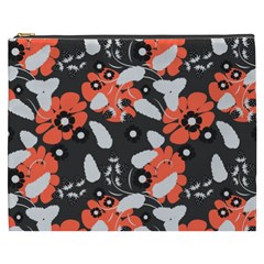 Folk flowers art pattern Floral   Cosmetic Bag (XXXL)