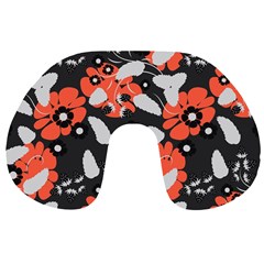 Folk flowers art pattern Floral   Travel Neck Pillow