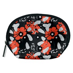 Folk flowers art pattern Floral   Accessory Pouch (Medium)