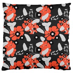 Folk flowers art pattern Floral   Standard Flano Cushion Case (One Side)