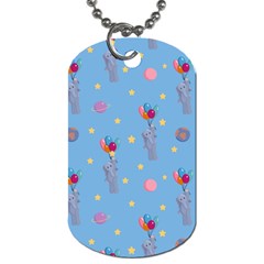 Baby Elephant Flying On Balloons Dog Tag (one Side) by SychEva