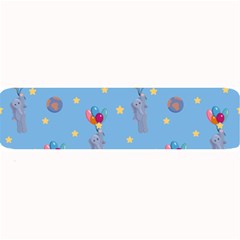 Baby Elephant Flying On Balloons Large Bar Mats by SychEva