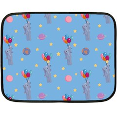 Baby Elephant Flying On Balloons Fleece Blanket (mini) by SychEva