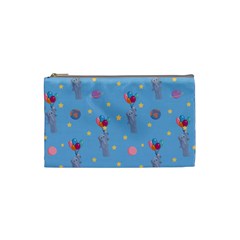 Baby Elephant Flying On Balloons Cosmetic Bag (small) by SychEva