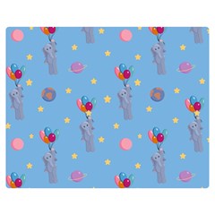 Baby Elephant Flying On Balloons Double Sided Flano Blanket (medium)  by SychEva