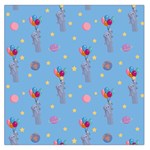 Baby Elephant Flying On Balloons Large Satin Scarf (Square) Front