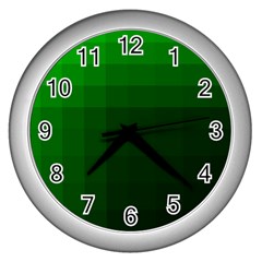 Zappwaits-green Wall Clock (silver) by zappwaits