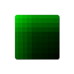 Zappwaits-green Square Magnet by zappwaits